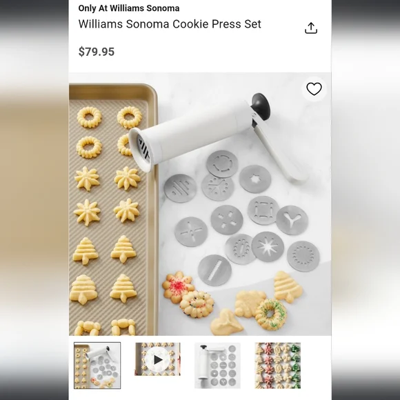 LIKE NEW Williams Sonoma Cookie and Pastry Press - Picture 10 of 11